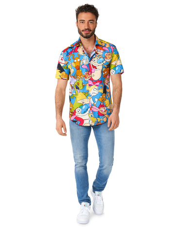Tričko pre dospelých s kreslenými postavičkami Nickelodeon™ z 90. rokov s motívom Opposuits™