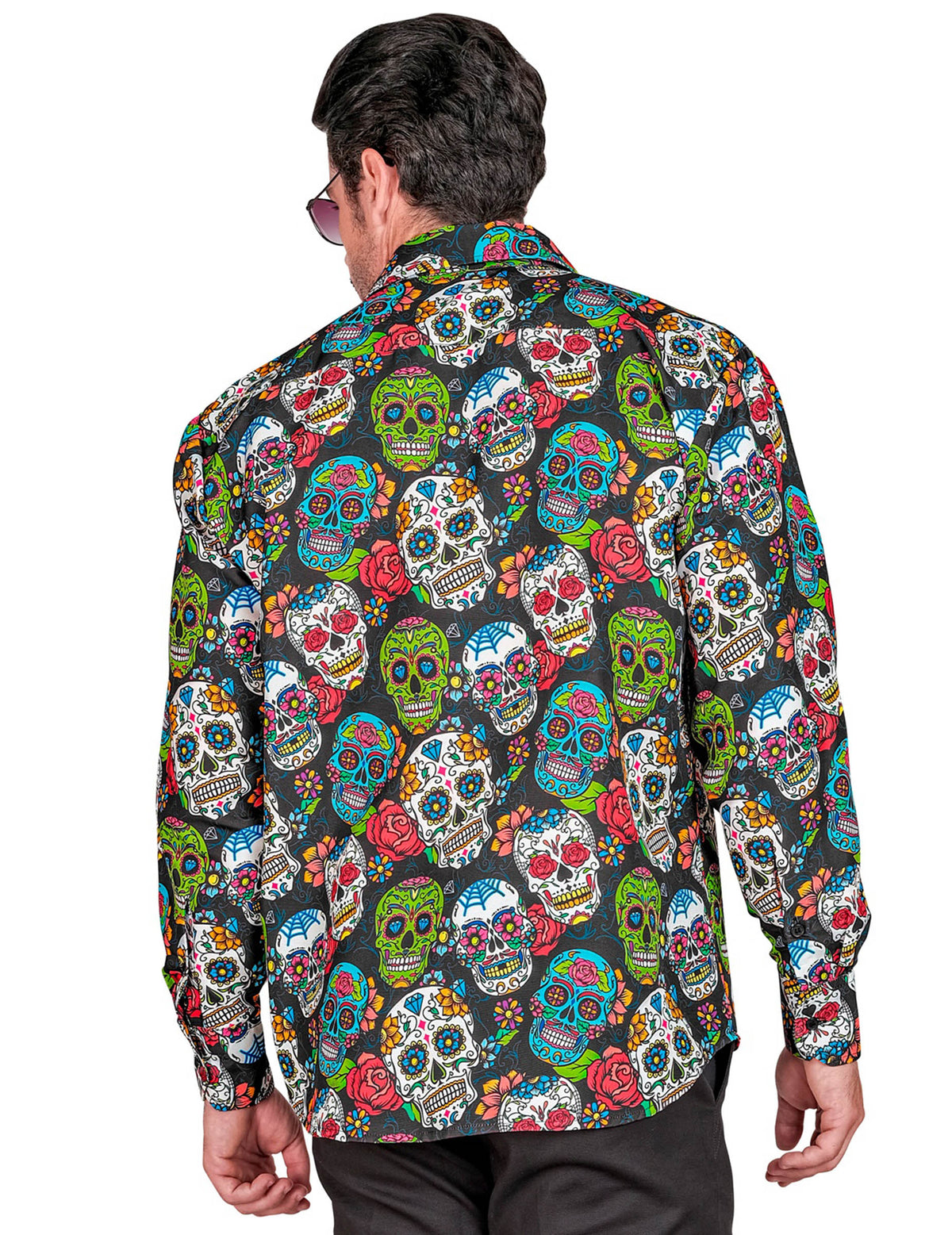 Vue de dos de la chemise Dia de los muertos