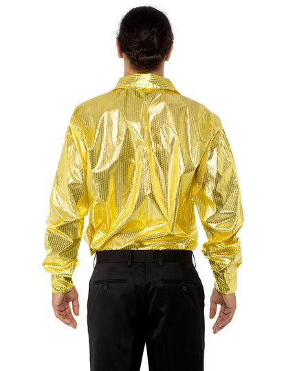 Disco tričko so zlatými flitrami mužmi