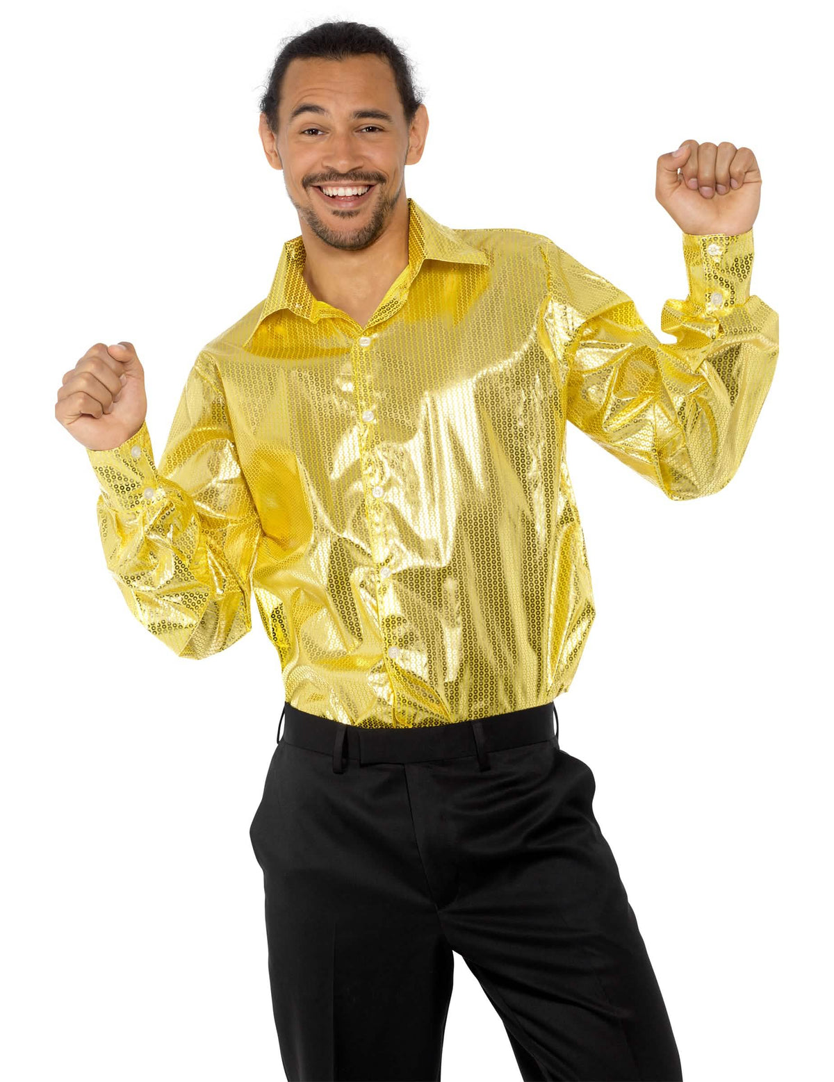 Prehľad disco košele pre muž d s zlatými flitrami