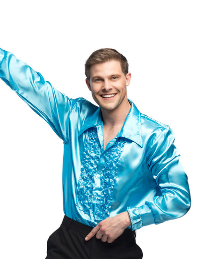 Svetlo modrá disco košeľa muž