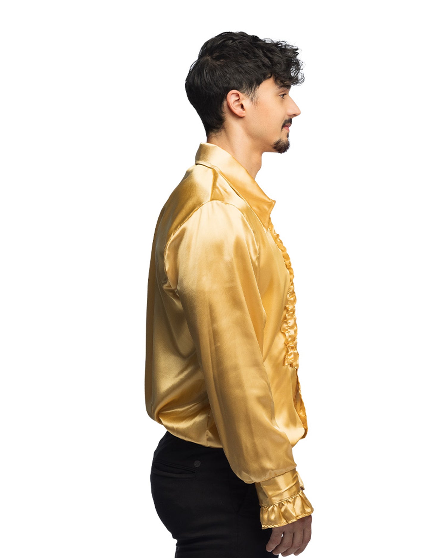 Vue de profil de la chemise disco pour homme