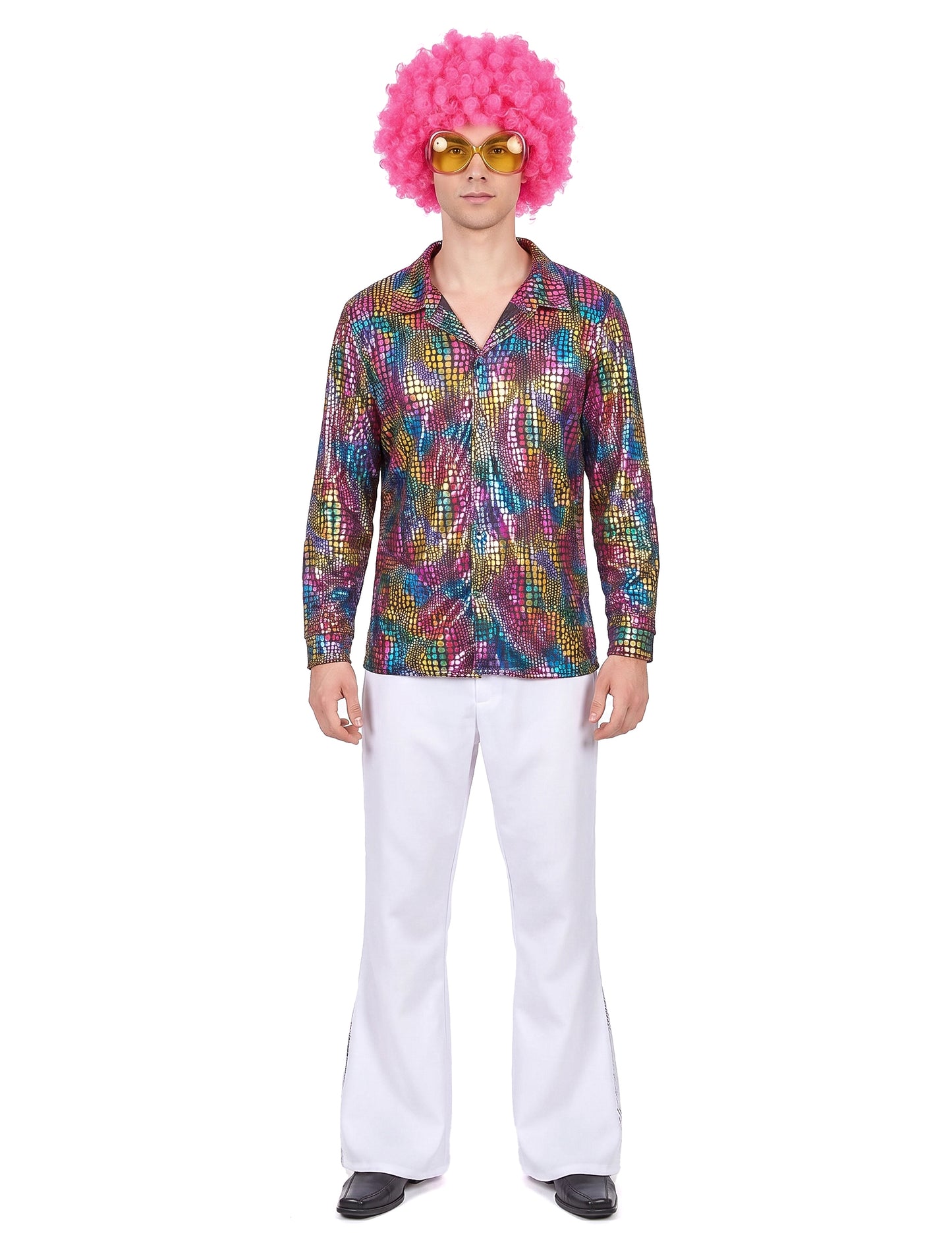Viacfarebná disco košeľa