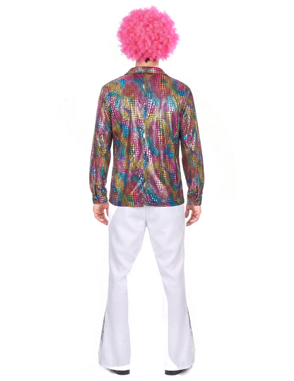 Viacfarebná disco košeľa