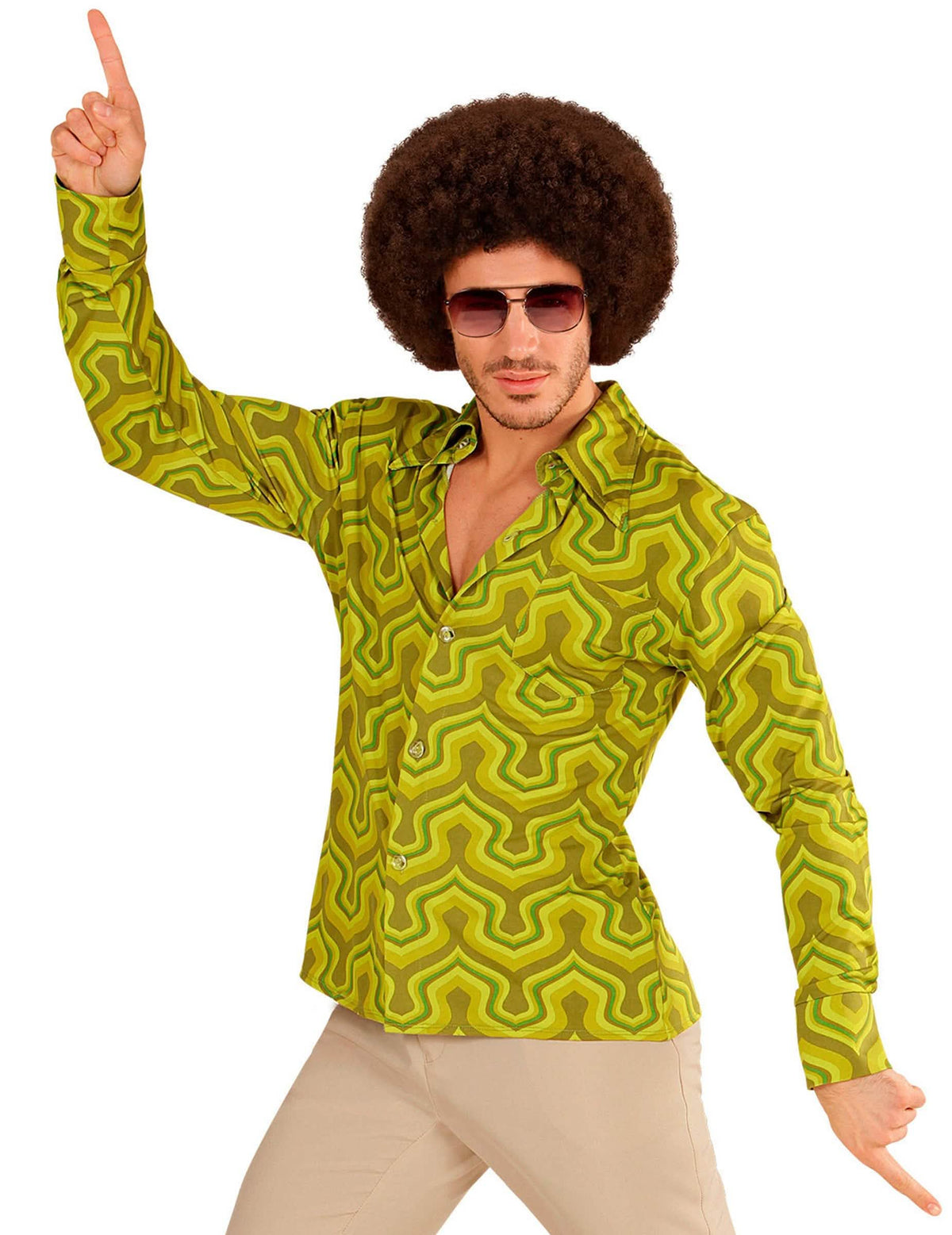 Green Groovy tričko 70. roky muž