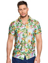 Chemise Hawaï paradise pour adulte multicolore à fleurs et palmiers