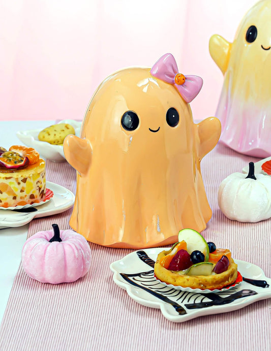 Dekoratívna tekvica Summerween s velúrovým efektom biela 7 x 4 až 7 cm
