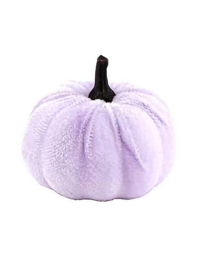 Dekoratívna tekvica Summerween s velúrovým efektom lila 7 x 7 cm
