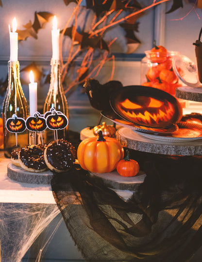 Živicová tekvica 11 cm Halloween oranžová