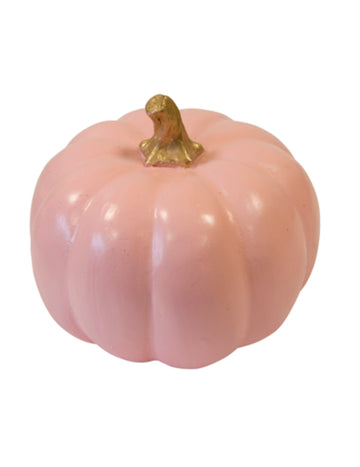 Ružovo-zlatá živicová tekvica 12,5 cm Halloweenske dekorácie