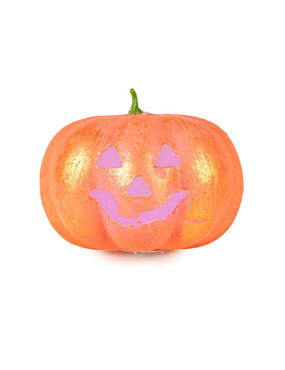 Svetlá Halloween tekvica 17 cm