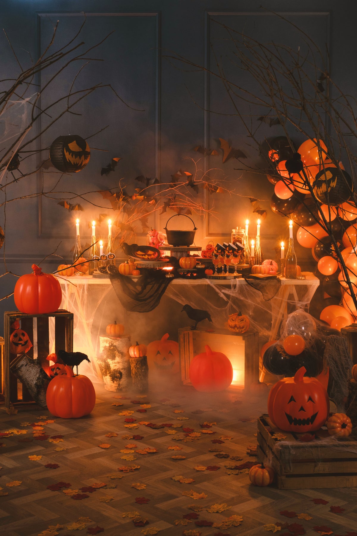 Vue d'ambiance de la citrouille lumineuse Halloween