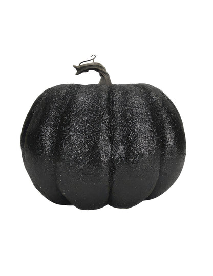 Čierna trblietavá tekvica 10 cm