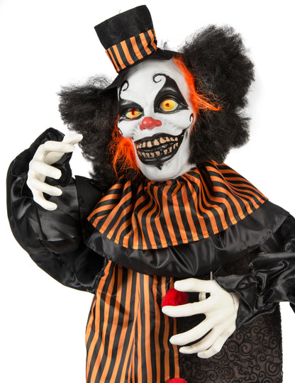 Animovaný démonický klaun - 170 cm