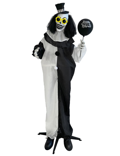 Animovaný strašidelný klaun 173 cm