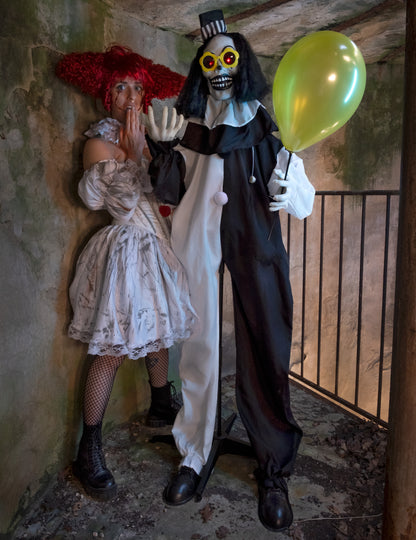 Animovaný strašidelný klaun 173 cm