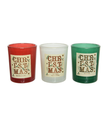 Darčeková sada 3 vianočných vonných sviečok, 6 kusov cm