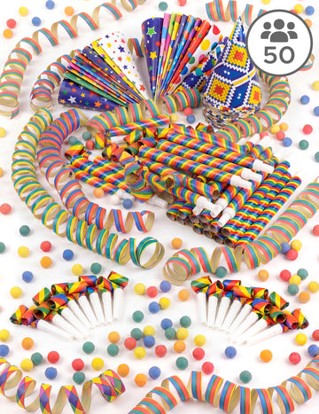 Pestrofarebný párty box pre 50 osôb