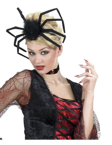 Halloween pre dospelých formovateľný pavúk čelenka