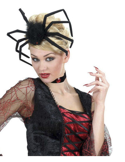 Coiffe araignée modelable Halloween pour adulte noire
