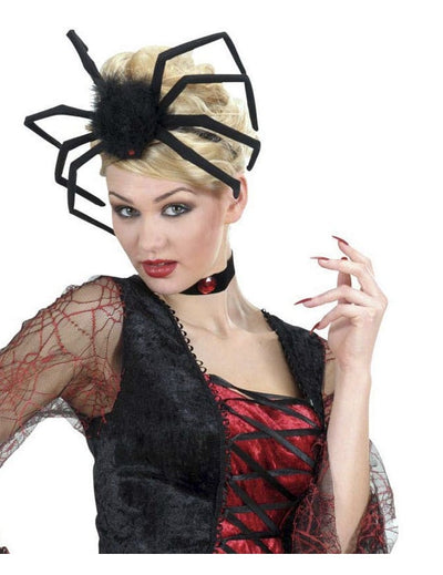 Coiffe araignée modelable Halloween pour adulte noire