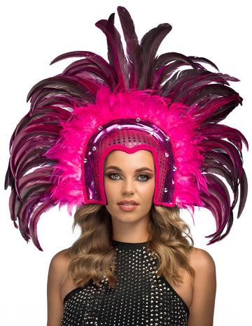 Dospelá ružová pernatá brazílska hlava