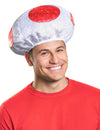 Coiffe champignon Toad Nintendo® pour adulte blanche à pois rouges