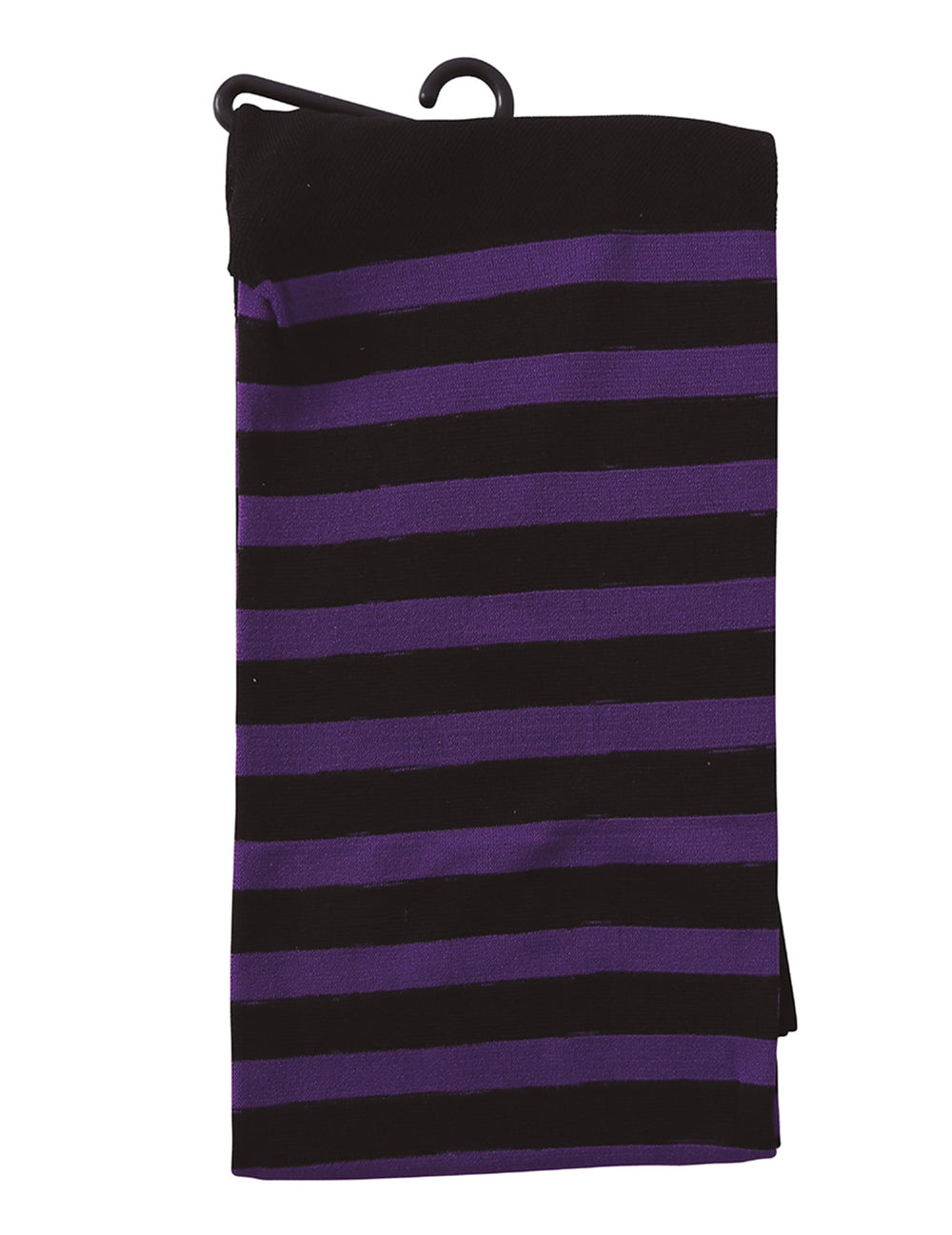 Vue sur cintre des collants noir et violet pour enfant