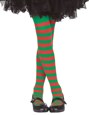 Detské červeno-zelené pančuchy