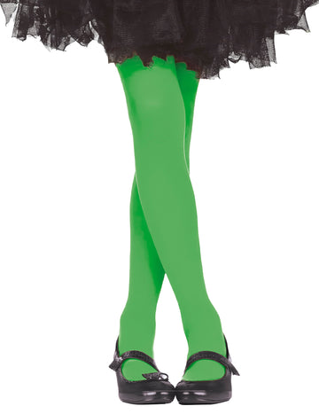 Collants pour fille verts opaques