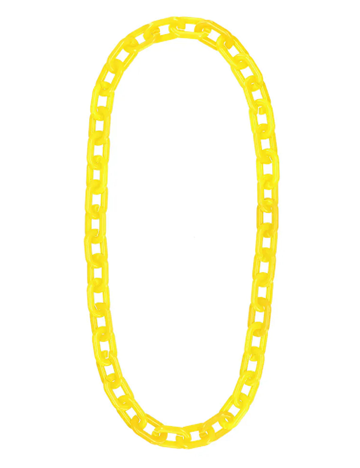 Náhrdelník so širokou neónovo žltou reťazou