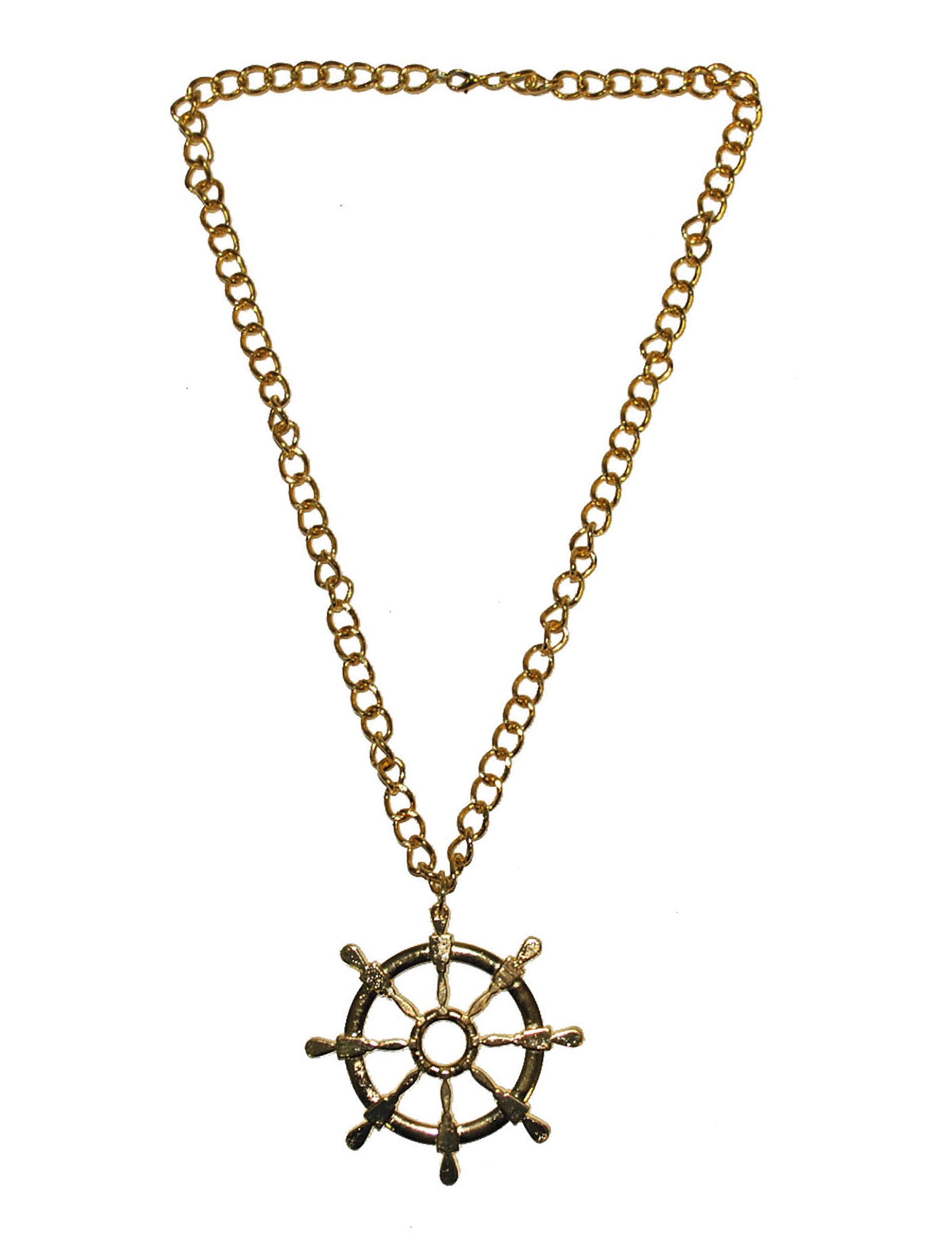 Collier gouvernail pour adulte doré