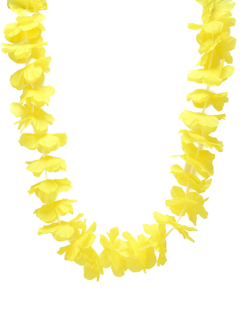 Collier hawaï pour adulte jaune