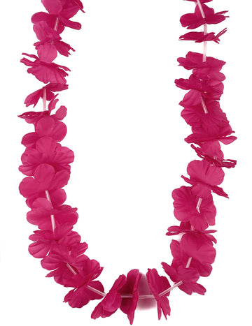 Collier Hawaï pour adulte rose fuchsia