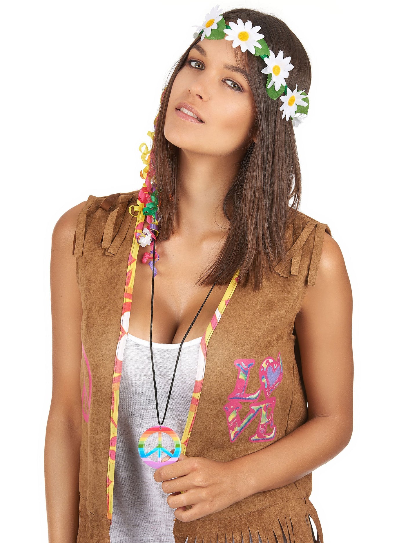 Náhrdelník s viacfarebným hippie dospelý