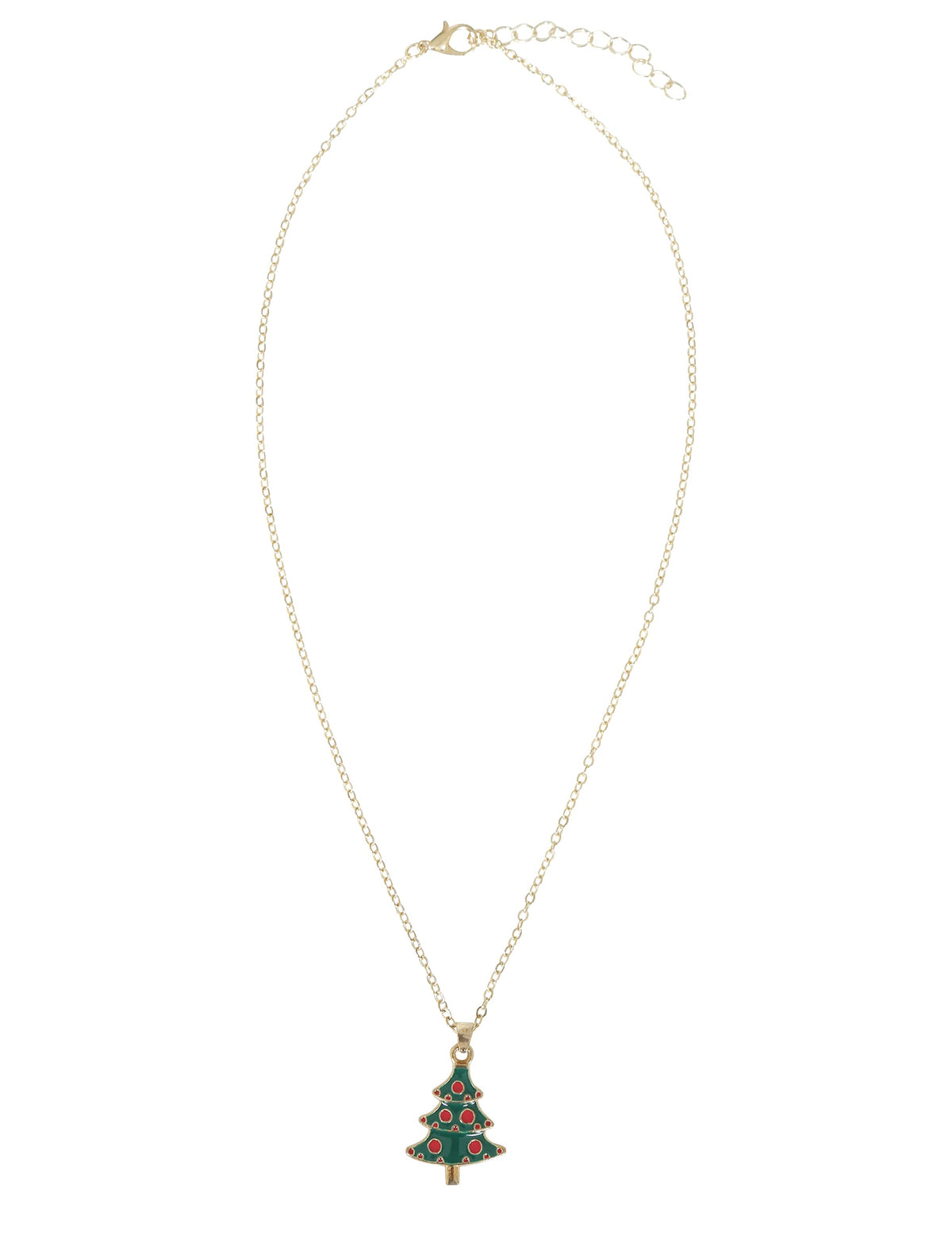 Vue à plat du collier métallique sapin de Noël