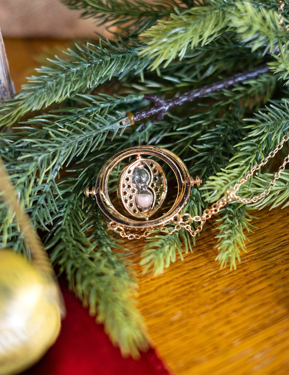 Collier retourneur du temps pour adulte et enfant doré
