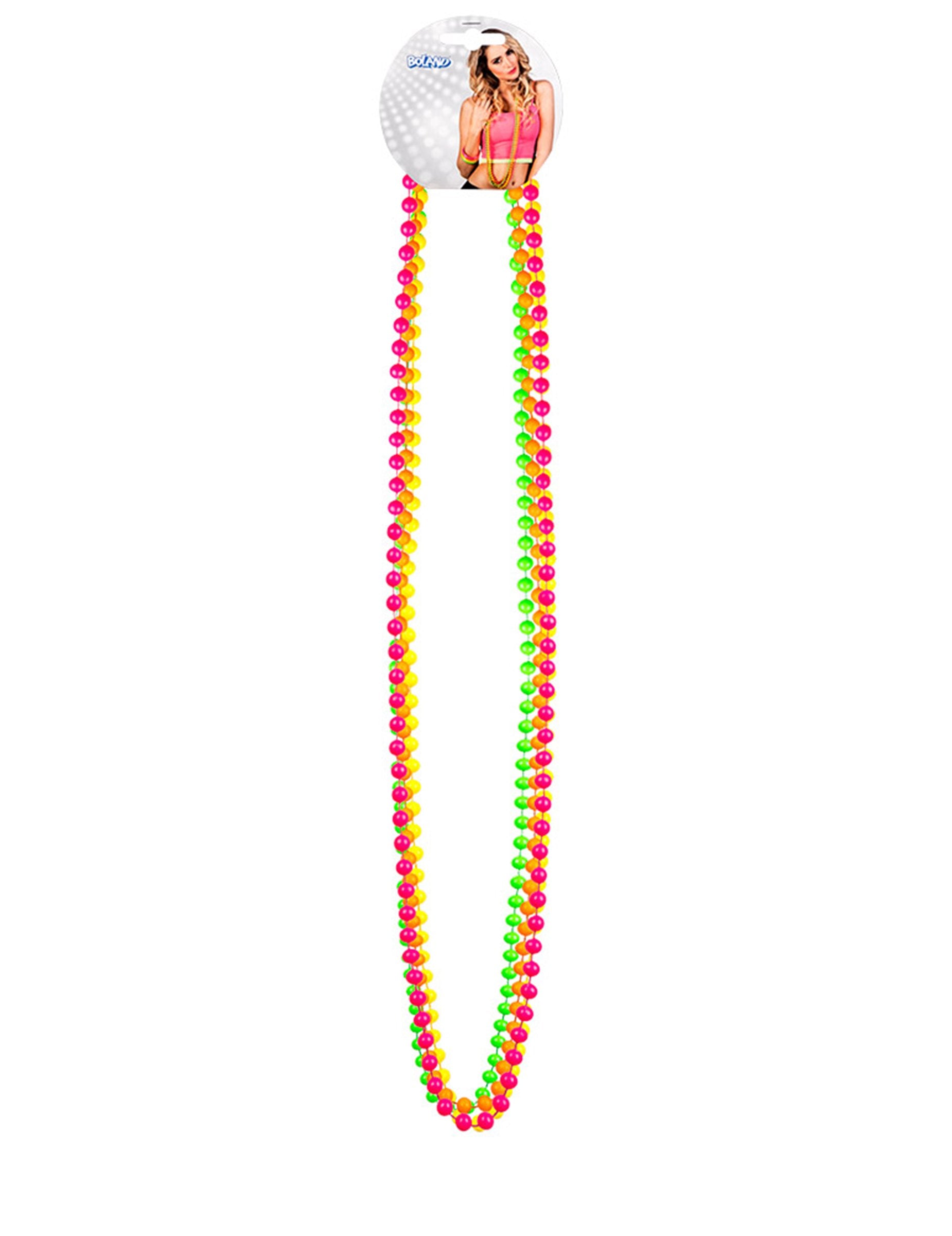 Detail balenia fluo perlovo náhrdelníka pre dospelých