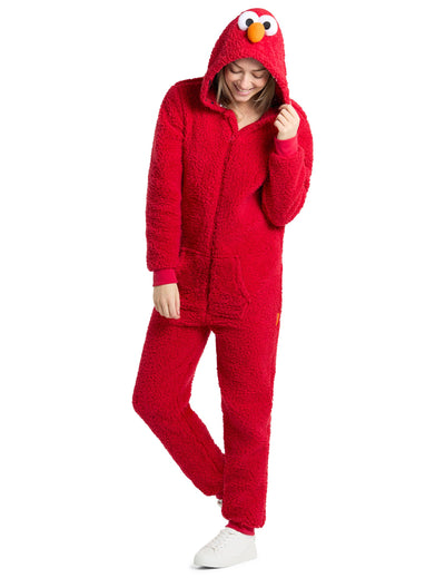 Combinaison Elmo Sesame Street™ pour adulte rouge en peluche