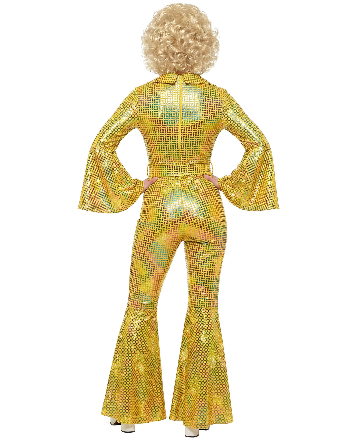 Vue de dos de la combinaison disco haut de gamme pour femme