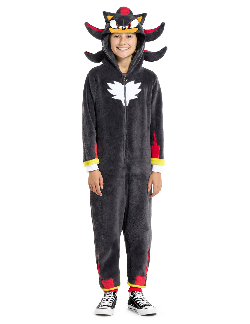 Vue de face de la combinaison Shadow Sonic pour enfant