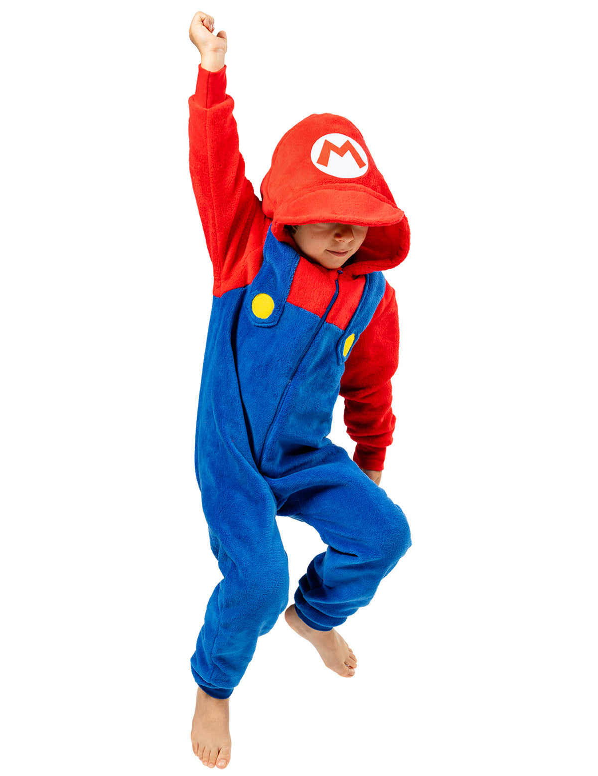 Vue d'ensemble de la combinaison Super Mario pour enfant