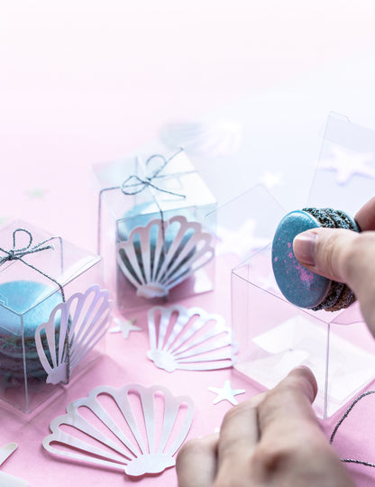 Dúhové stolové konfety s mušľami a hviezdicami 23g