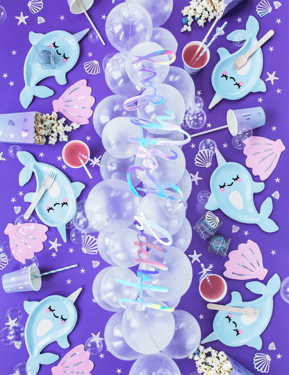 Dúhové stolové konfety s mušľami a hviezdicami 23g