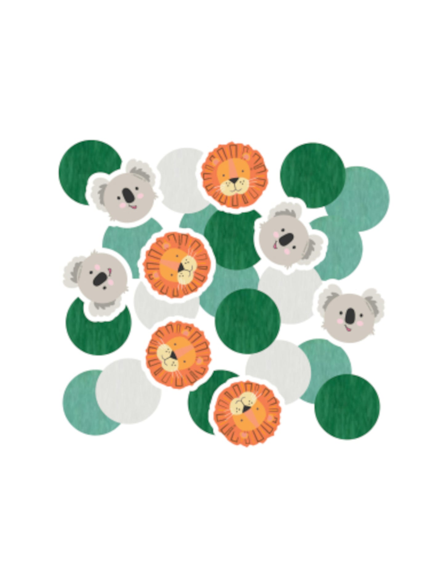 Okrúhly papier Get Wild Safari Confetti 14g