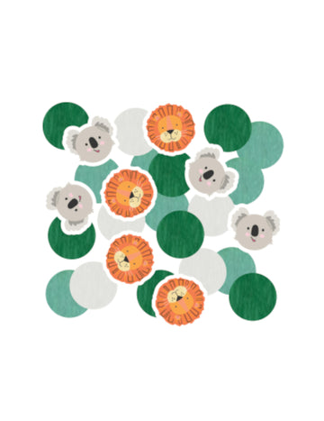 Okrúhly papier Get Wild Safari Confetti 14g