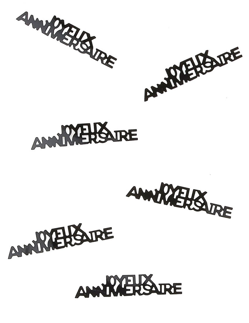 Konfety Šťastné narodeniny na oslavu čierne