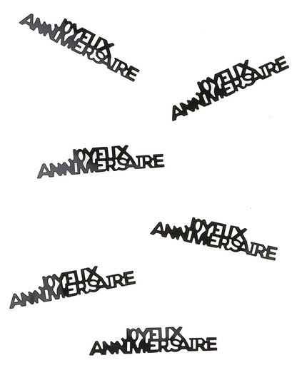 Konfety Šťastné narodeniny na oslavu čierne