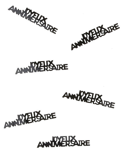 Confettis Joyeux anniversaire pour fête noirs