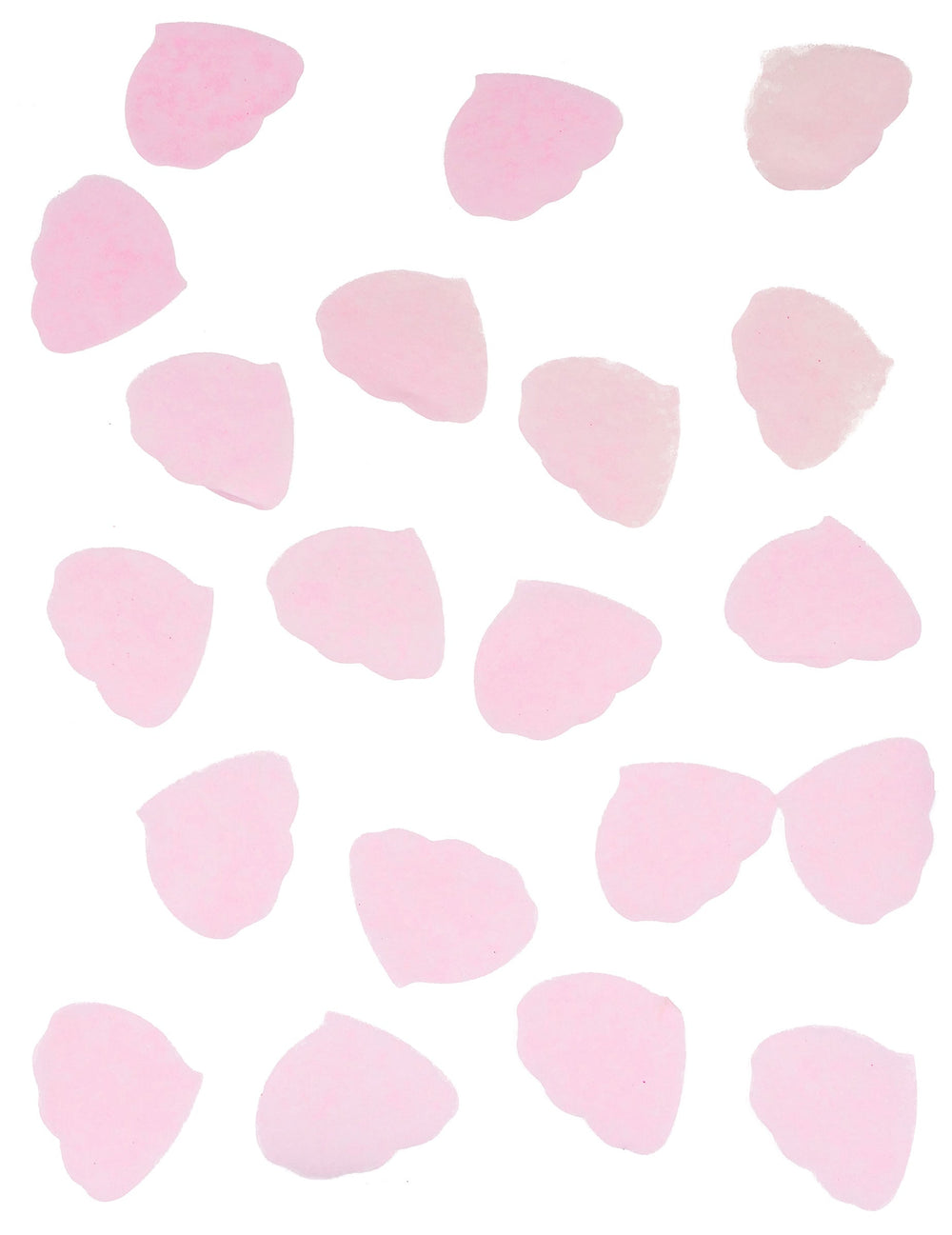 Confettis pétales de rose en papier pour mariage rose